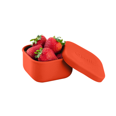 OmieSnack Silicone Container 280ml - Red