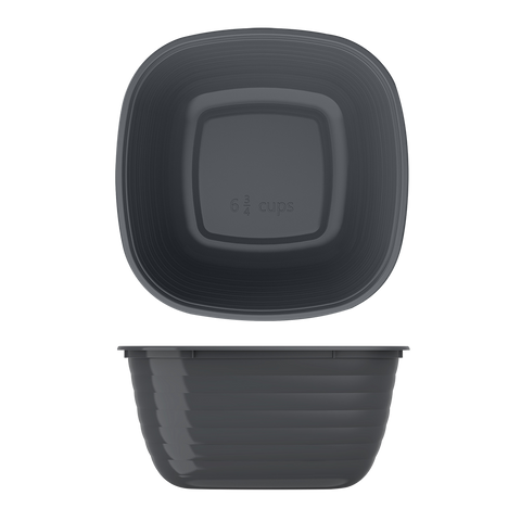 Prep 1 Compartment Bowl 10 Pack - Graphite