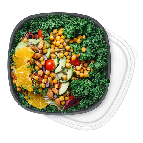 Prep 1 Compartment Bowl 10 Pack - Graphite