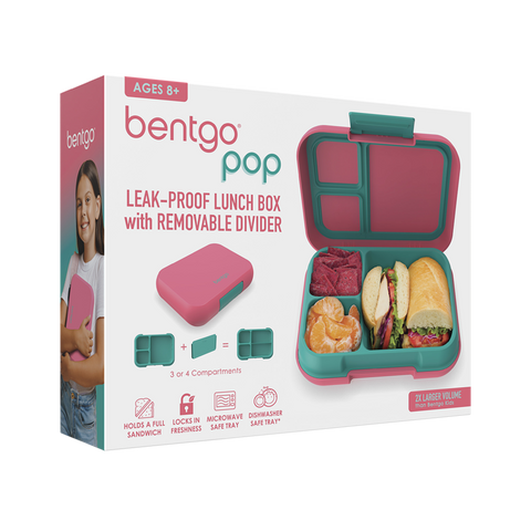Pop Lunch Box ( Bright Coral-Teal)