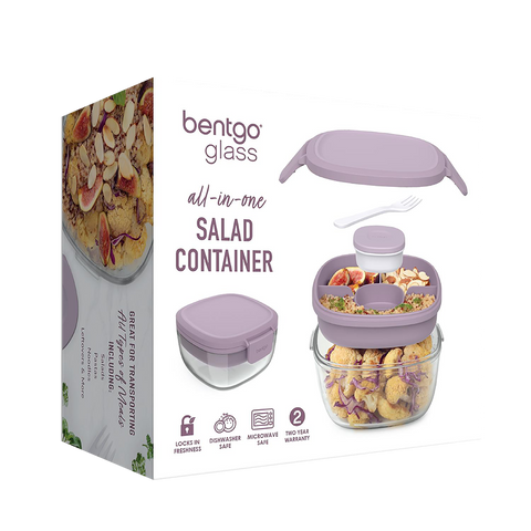 All-In-One Glass Salad Container