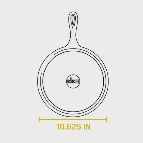 10.5 Inch Round Cast Iron Griddle 26.6Cm