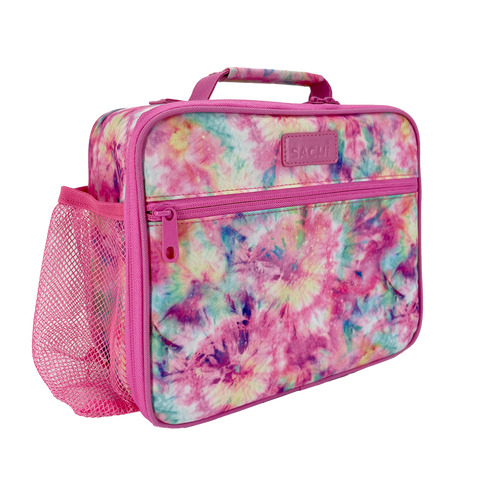 Insulated Crew Lunch Bag with Bottle Holder / Boho Rainbows