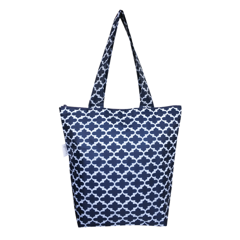 Sachi Insulated Foldable Market Tote - Moroccan Navy / Moroccan Navy