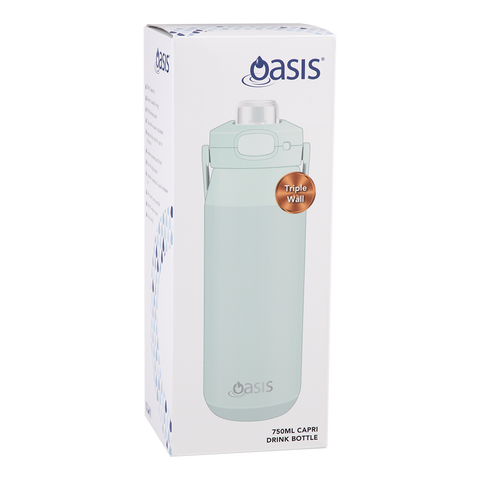 Ceramic Lined Stainless Steel Triple Wall Insulated 'Capri' Drink Bottle W/ Quick Release Lid 750ml