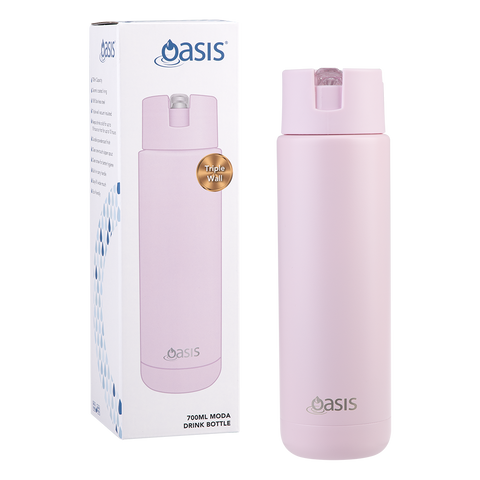 Ceramic Lined Stainless Steel Triple Wall Insulated "Moda" Drink Bottle 700ml