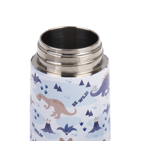 Stainless Steel Double Wall Insulated Kid's Drink Bottle W/ Sipper Straw 400ml