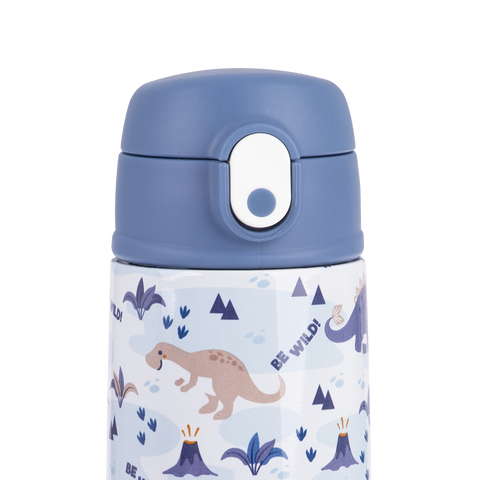 Stainless Steel Double Wall Insulated Kid's Drink Bottle W/ Sipper Straw 400ml