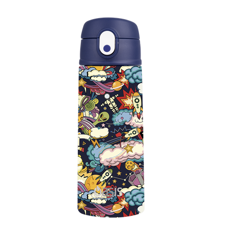 Stainless Steel Double Wall Insulated Kid's Drink Bottle with Sipper Straw 550ml