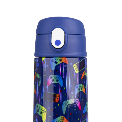 Stainless Steel Double Wall Insulated Kid's Drink Bottle with Sipper Straw 550ml