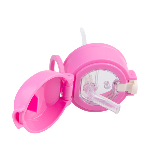 Stainless Steel Double Wall Insulated Kid's Drink Bottle with Sipper Straw 550ml