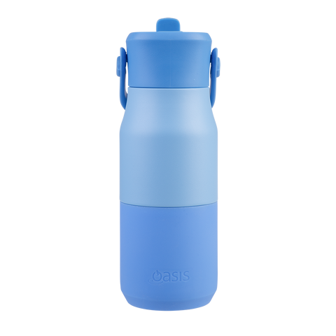 Stainless Steel Double Wall Insulated 'Jnr' Drink Bottle W/ Sipper 400ml