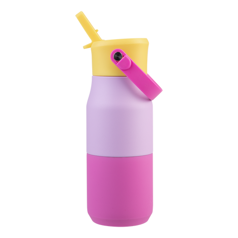 Stainless Steel Double Wall Insulated 'Jnr' Drink Bottle W/ Sipper 400ml