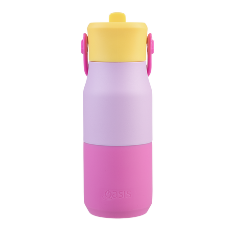 Stainless Steel Double Wall Insulated 'Jnr' Drink Bottle W/ Sipper 400ml