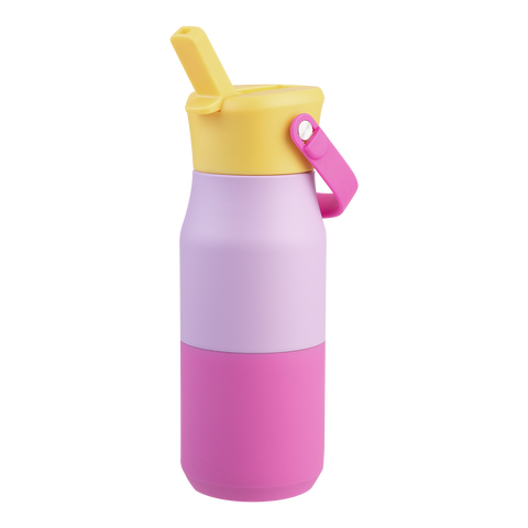 Stainless Steel Double Wall Insulated 'Jnr' Drink Bottle W/ Sipper 400ml