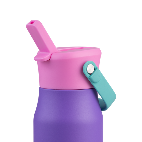 Stainless Steel Double Wall Insulated 'Jnr' Drink Bottle W/ Sipper 400ml