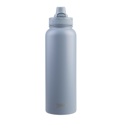 Stainless Steel Double Wall Insulated 'Challenger' Sports Bottle W/ Quick Release Cap 1.1l
