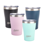 Oasis Stainless Steel Double Wall Insulated Travel Cup 350ml