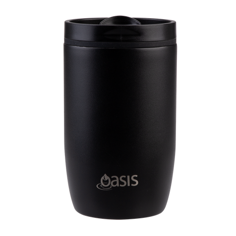 Stainless Steel Double Wall Insulated Travel Cup W/ Leakproof Slide Action Lid 300ml