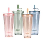 Double Wall Smoothie Tumbler With Straw 520ml - 4 Colors