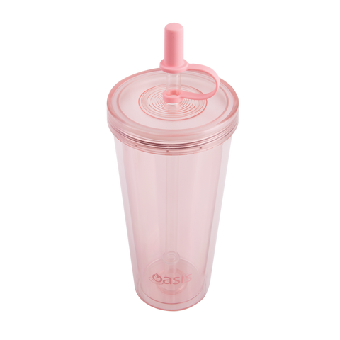 Double Wall Smoothie Tumbler With Straw 520ml - 4 Colors