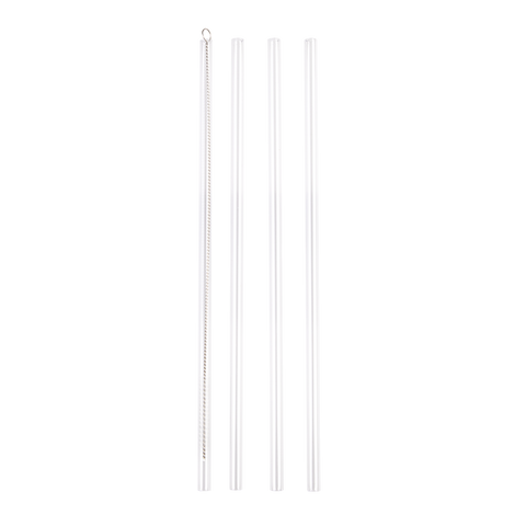 'Commuter' Travel Tumbler Straws Set 4 W/ Cleaning Brush