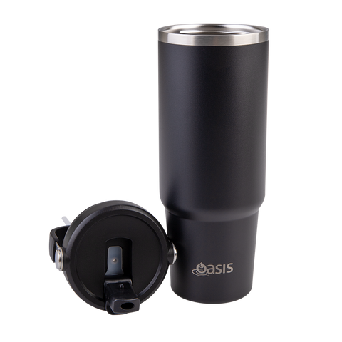 Stainless Steel Double Wall Insulated 'Voyager' Carry Tumbler 900ml