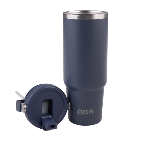 Stainless Steel Double Wall Insulated 'Voyager' Carry Tumbler 900ml