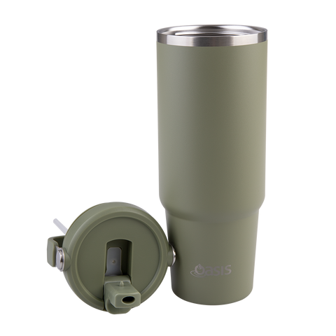 Stainless Steel Double Wall Insulated 'Voyager' Carry Tumbler 900ml