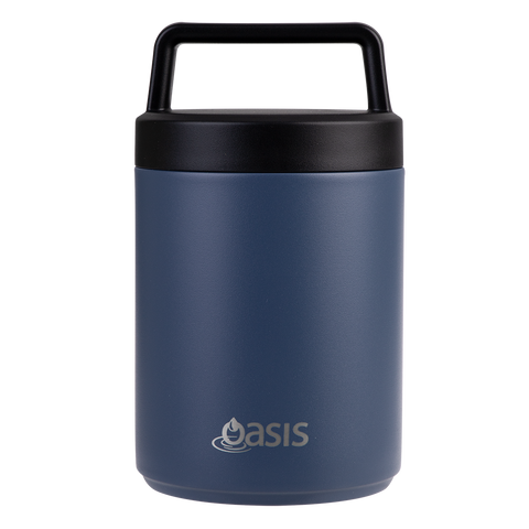 Stainless Steel Double Wall Insulated Food Flask W/ Handle & Spoon 480ml