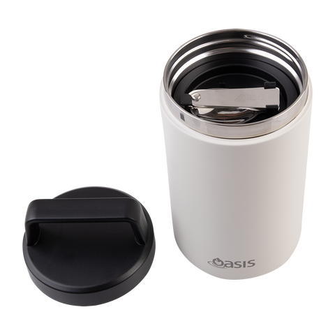 Stainless Steel Double Wall Insulated Food Flask W/ Handle & Spoon 700ml
