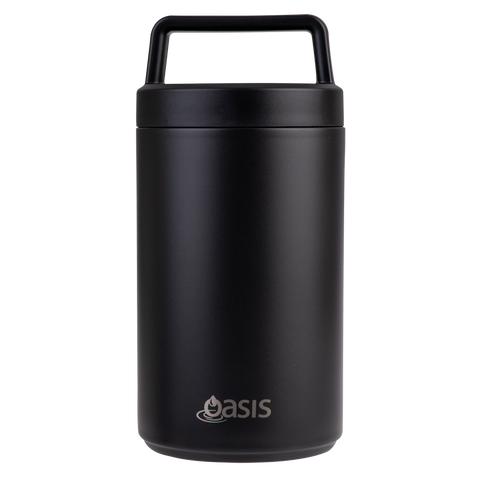 Stainless Steel Double Wall Insulated Food Flask W/ Handle & Spoon 700ml
