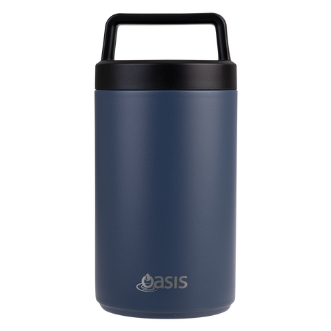 Stainless Steel Double Wall Insulated Food Flask W/ Handle & Spoon 700ml