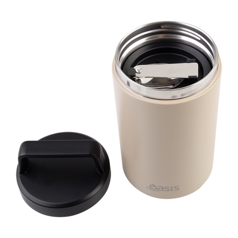 Stainless Steel Double Wall Insulated Food Flask W/ Handle & Spoon 700ml