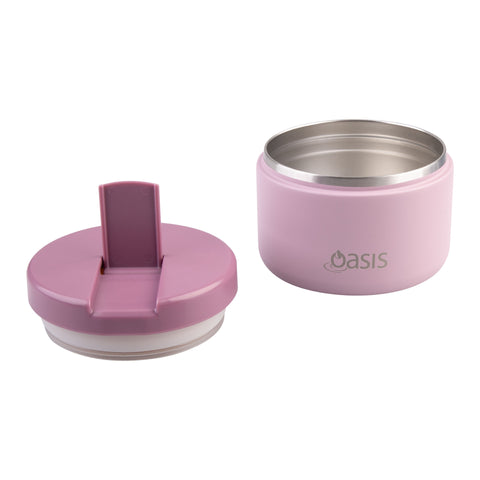 Stainless Steel Double Wall Insulated Food Flask with Quick Release Lid 300ml