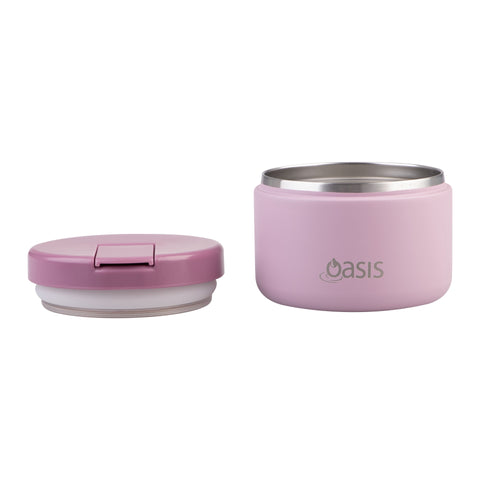 Stainless Steel Double Wall Insulated Food Flask with Quick Release Lid 300ml