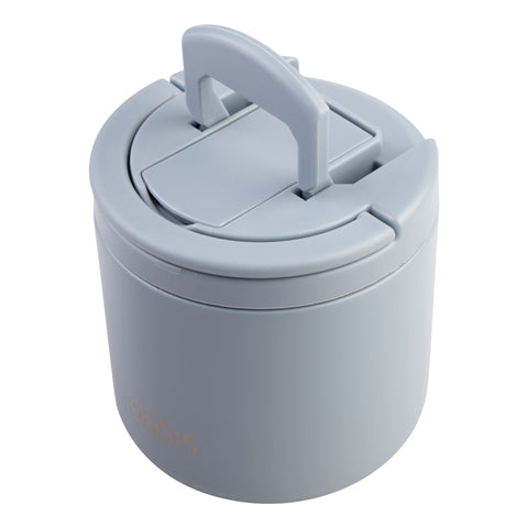 Stainless Steel Double Wall Insulated Food Flask with Quick Release Lid & Spork 500ml
