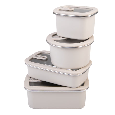 Microwave Safe Rectangular Stainless Steel Container 1.1L