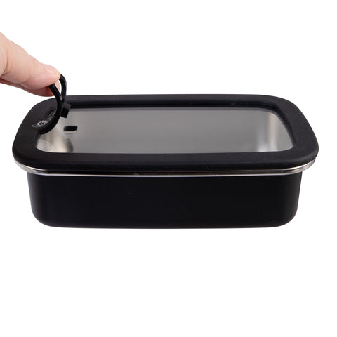 Microwave Safe Rectangular Stainless Steel Container 700ml