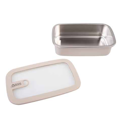 Microwave Safe Rectangular Stainless Steel Container 700ml