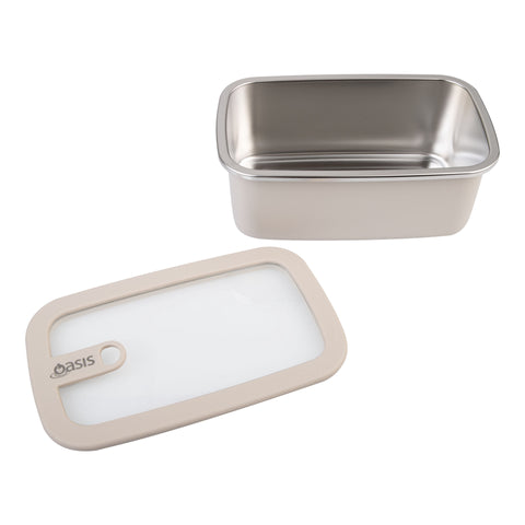 Microwave Safe Rectangular Stainless Steel Container 1.1L