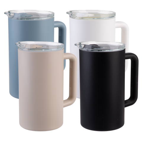 Ceramic Lined Stainless Steel Triple Wall Insulated Water Pitcher 1.5L
