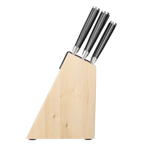5pc Knife Set + Block with built in Sharpener