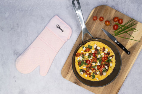 Silicone Fabric Oven Glove - Pink