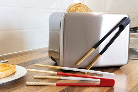 Bamboo Magnetic Toaster Tongs