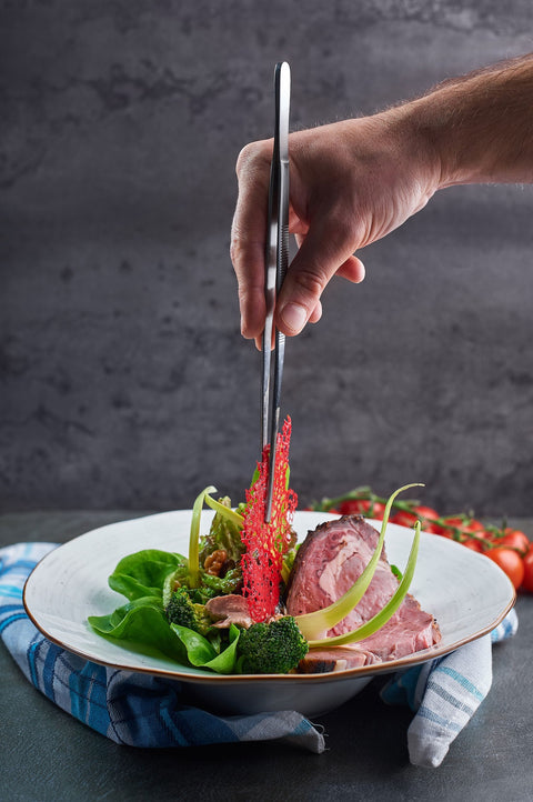 Plating Tongs Stainless Steel - 30cm