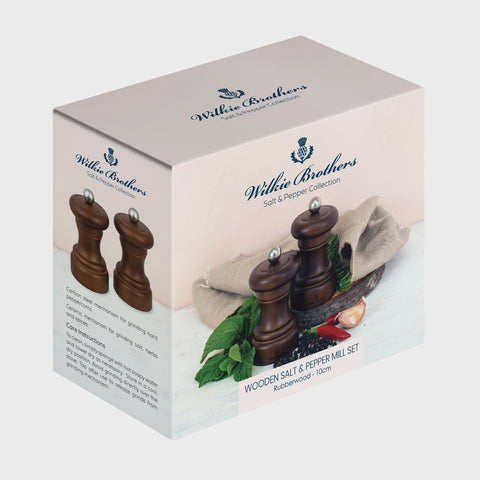 Salt and Pepper Mill Set 10cm - Rubberwood