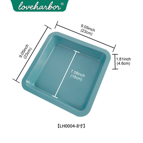 Loveharbor  Green Earth Non-Stick Square Cake Pan