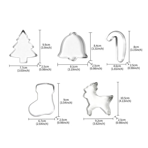 Loveharbor Christmas Cookies Cutter Set