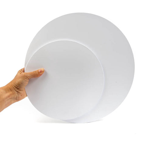 MATTE WHITE 8" Round Masonite Cake Board